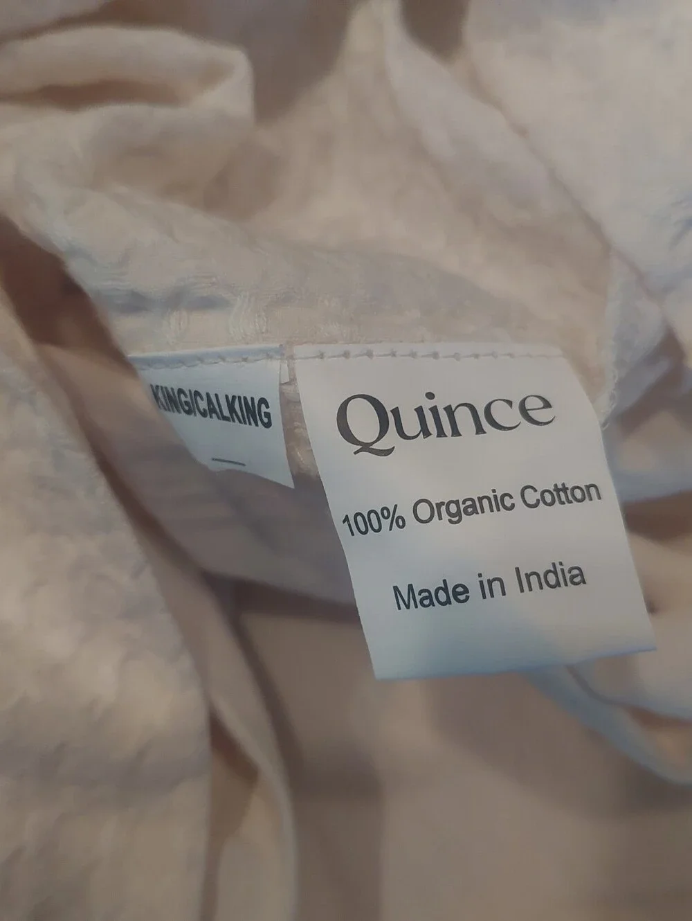 Quince 100% Organic Cotton Luxe Waffle Duvet & 2 Shams! King Cal King (660)